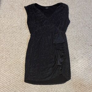 Express Shimmering Black Mini Dress